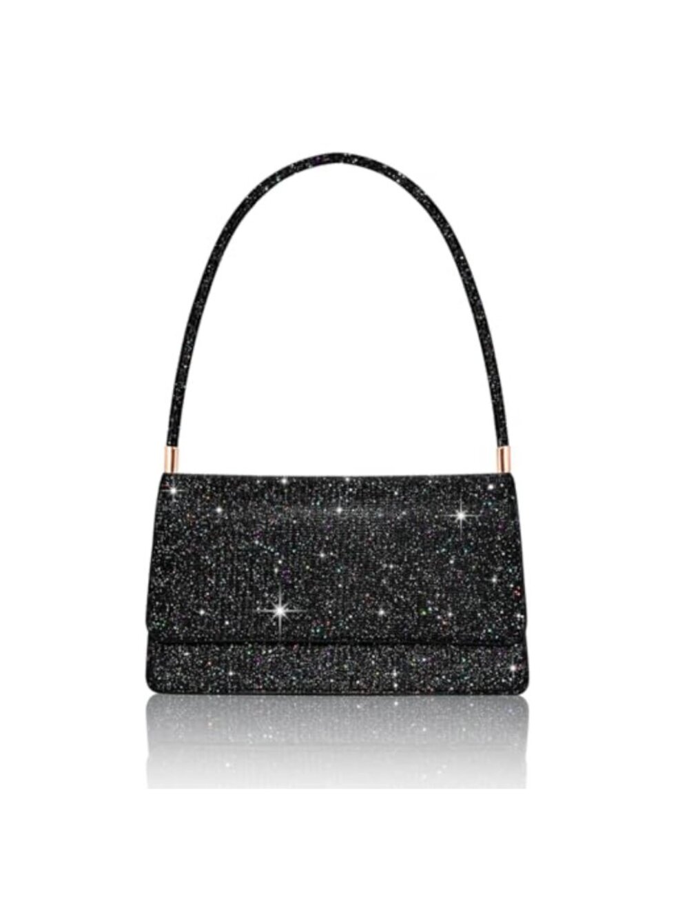 Trapezoidal Envelope Clutch Bag - Sparkling Evening Purse for Women